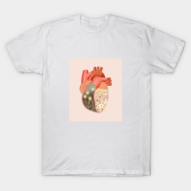 Human heart T-Shirt by KWartdiary